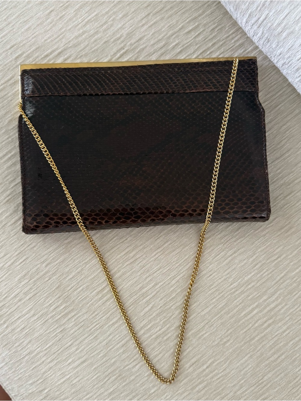 Vintage Bonwit Teller Snakeskin Clutch